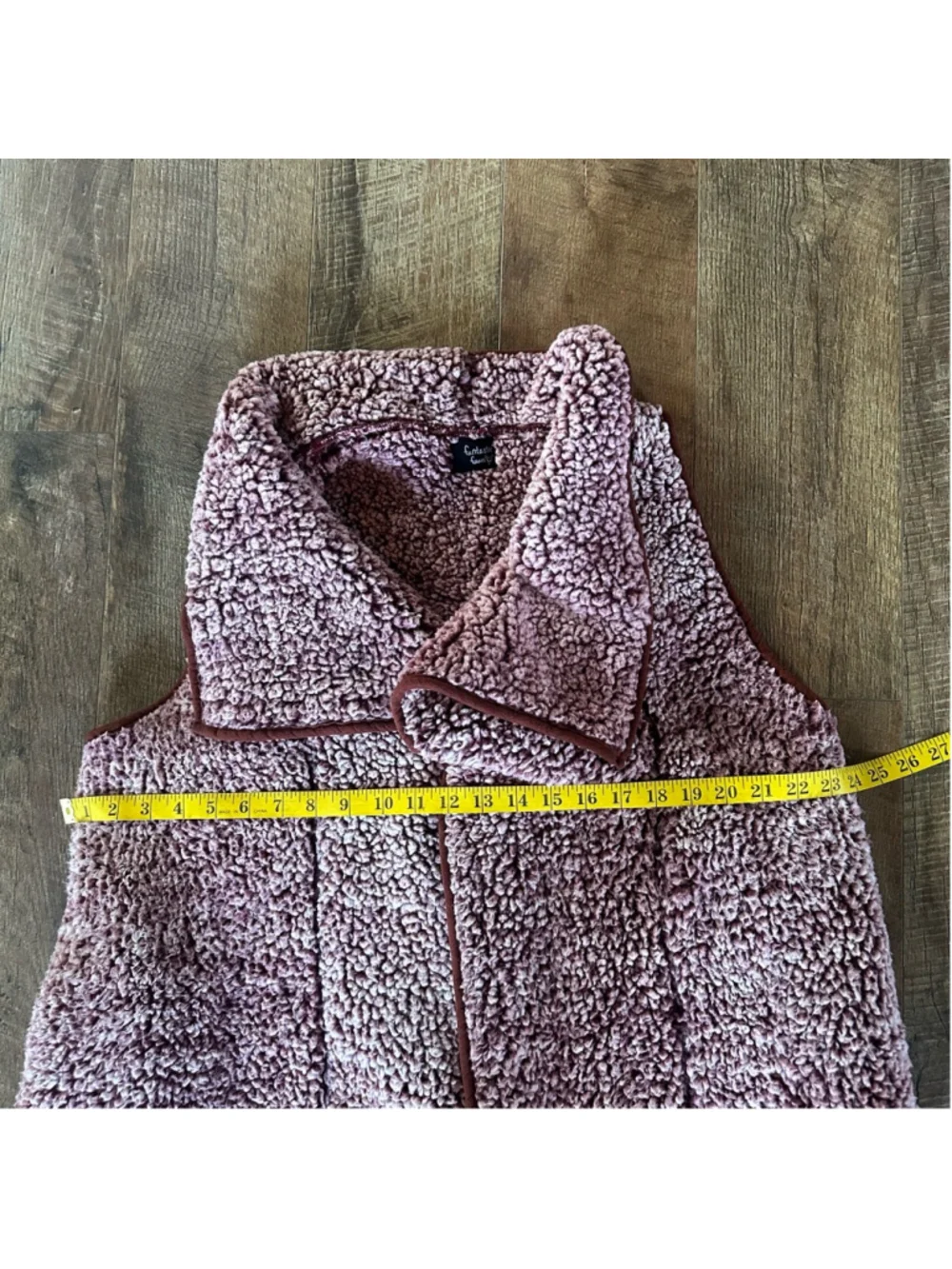 Women's Fantastic Fawn Vest Size L Purple Sherpa Summer